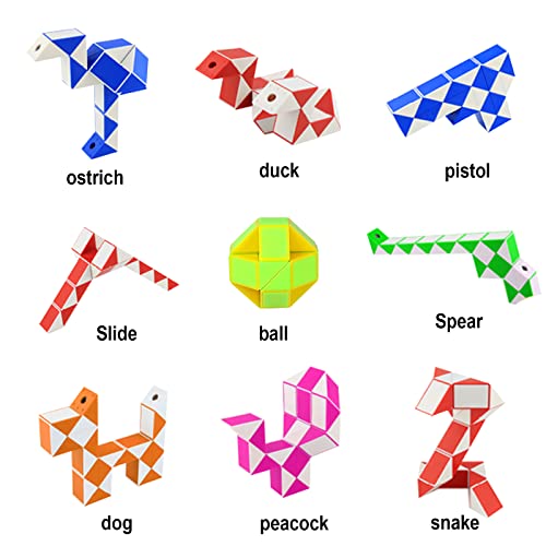 Juguetes de Rompecabezas de Serpiente Magic 15 Pack Mini Serpiente Para Niños Bloques en Forma de Serpientes Mágicas Puzzle Serpiente Mágica Serpiente Rompecabezas Color Aleatorio Para Fiestas Favores