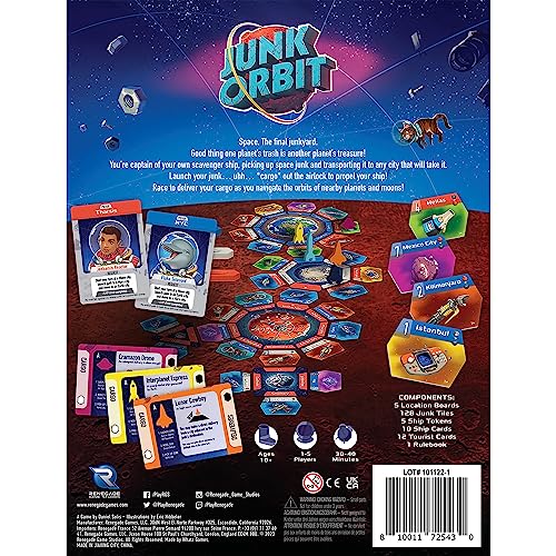 Junk Orbit - Renegade, Captain A Space Scavenger Ship, juego de mesa de estrategia familiar, a partir de 10 años, 1-5 jugadores, 30-40 minutos