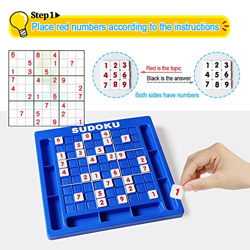 JUNSHEN Sudoku plástico rompecabezas juegos de mesa clásico rompecabezas juguetes cerebrales rompecabezas digital juguetes para niños y adultos