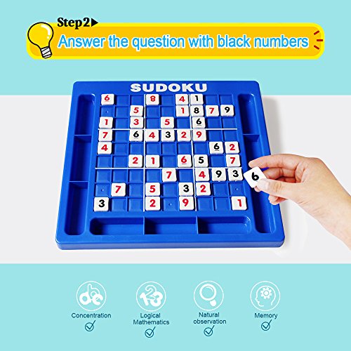 JUNSHEN Sudoku plástico rompecabezas juegos de mesa clásico rompecabezas juguetes cerebrales rompecabezas digital juguetes para niños y adultos