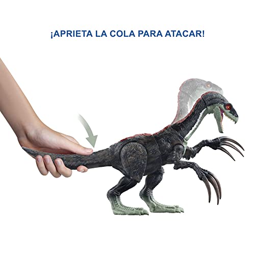 Jurassic World Dinosaurio Slasher Escapista con sonido Figura articulada de juguete que escapa de su jaula (Mattel GWD65)