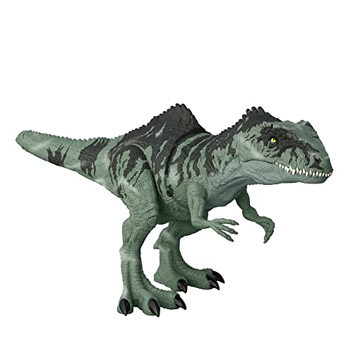 Jurassic World Dominion Strike N' Roar SIOC Figura de acción dinosaurio gigante articulado con sonidos, juguete +4 años (Mattel GYW86)