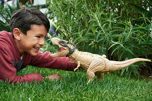 Jurassic World T-Rex Caza y mastica Dinosaurio de juguete con sonidos, +4 años (Mattel HNT62)