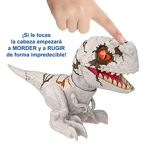 Jurassic World Uncaged Rowdy Roars Dinosaurio fantasma Figura de acción con sonidos, juguete +4 años (Mattel GWY57)