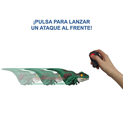 Jurassic World Velociraptor Uncaged, dinosaurio de juguete con sensores y sonido (Mattel GYN41)