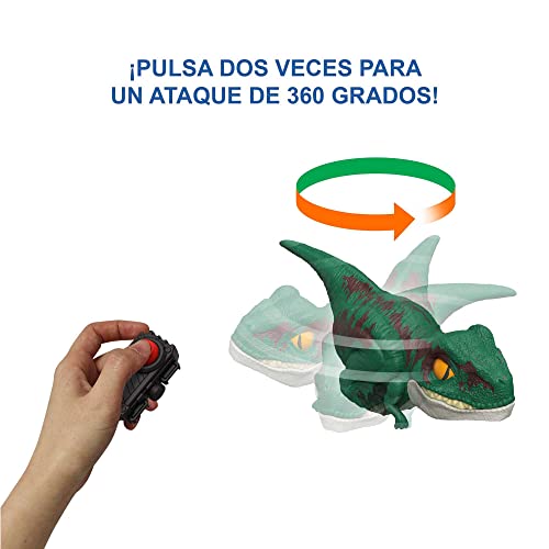 Jurassic World Velociraptor Uncaged, dinosaurio de juguete con sensores y sonido (Mattel GYN41)