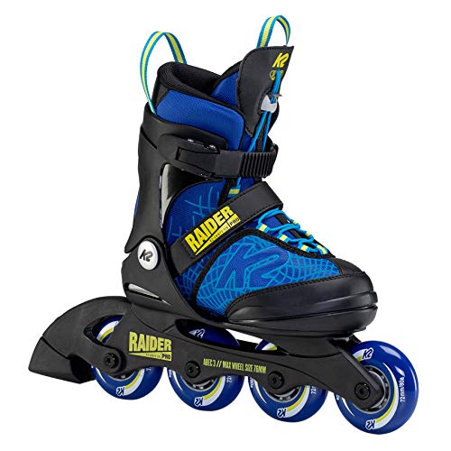 K2 Skates 30F0205 Raider Pro - Patines, Azul/Amarillo, S 29-34