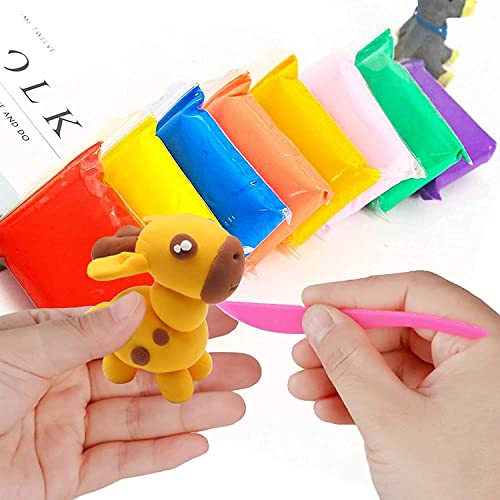 KARLOR Amasilla ultraligera para niños, 24 colores, para modelar, arcilla de modelado, no tóxica, súper suave, con herramientas, juegos creativos, manualidades para la escuela niños a partir de 3 años