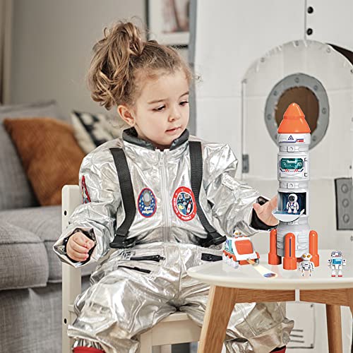 Katutude Space Shuttle Venture Toys - Juguete de astronautas con ruido de luz, juego de nave espacial, modelo de ciencia, educación, juguete para niños, niños y niñas