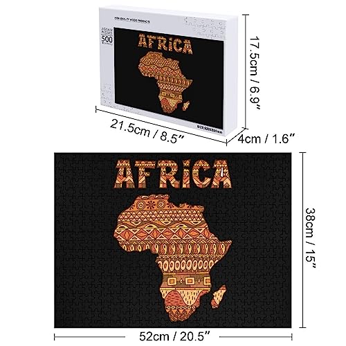 Kente Mapa de África divertido rompecabezas de madera imagen regalo único para adultos 300/500/1000 piezas