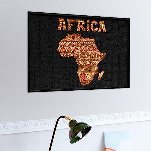 Kente Mapa de África divertido rompecabezas de madera imagen regalo único para adultos 300/500/1000 piezas