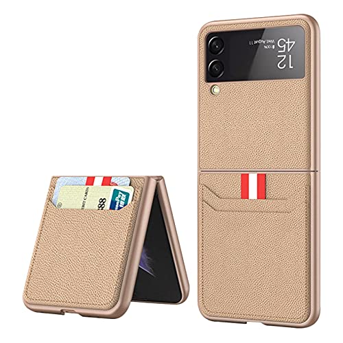 Keptfeet Funda Samsung Galaxy Z Flip 3 5G, Funda Protectora de Cuero PU Ultra Delgada a Prueba de Golpes Fundas Protectoras para teléfonos celulares