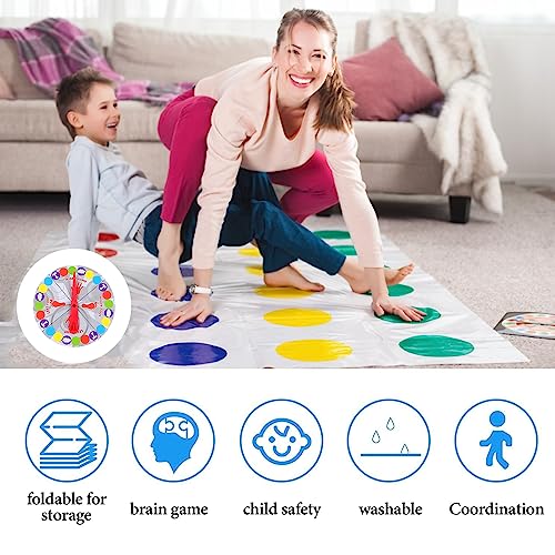 KHDULQ Juegos de Suelo Gaming Familiar,Divertido Juego de Enredos Familiar,Juego de Piso Familiar Tapete de Juego,Juego de Habilidad para Niños y Adultos, Juego de Habilidad para Niños y Adultos