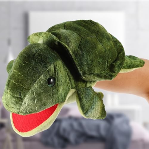 Kichvoe Marioneta De Mano De Tortuga Marina Marionetas De Tortuga Interactivas De Felpa Marionetas De Dedo De Animales Marinos De Peluche Suave Juguete para Contar Cuentos Favor De Fiesta