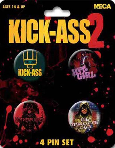 Kick-Ass 2 Pin-back Button 4-Pack Character Art