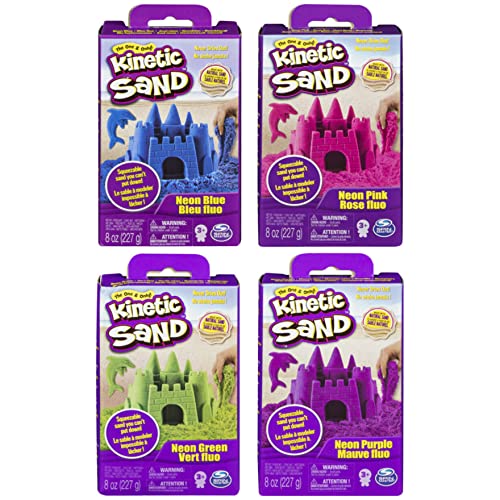 Kinetic Sand 6033332 – Arena moldeable, colores surtidos Base 227 g