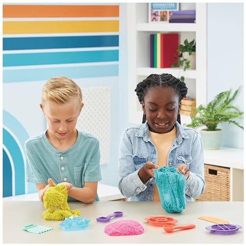 Kinetic Sand - Arena MÁGICA - Ultimate SANDISFYING - 907g de Arena Rosa, Amarilla y Azul - Moldes y Herramientas - Kit Manualidades Niños Juguetes Sensoriales - 6067345 - Juguetes Niños 7 Años +