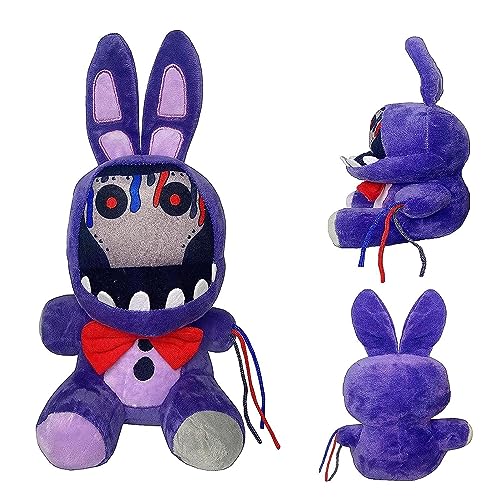 Kirdume Five Nights At Freeddy's Peluche | FNAF Bear Fazbear + Nightmare Bonnie Peluche | Peluche Juego FNAF para Niños Y Adultos | Ideal para Videojuegos