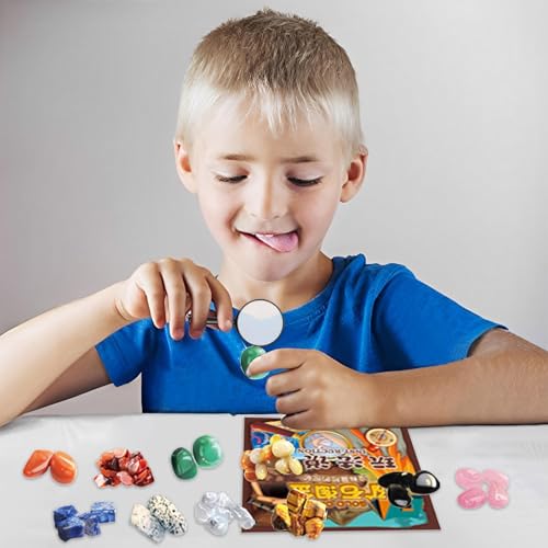 Kit de excavación Educativo | Kit de excavación de Piedras Preciosas | Juegos educativos de Regalo de Actividades de Ciencias mineras Divertidas y educativas para niños, niños, niñas, de 6