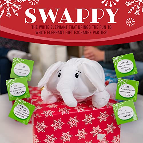 Kit de fiesta de elefante blanco – Swappy The White Elephant Party Game – Lo más divertido que puedes tener intercambiando regalos inútiles