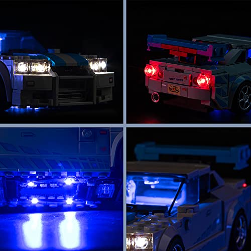 Kit de luz para Lego 76917 Speed Champions Nissan Skyline GT-R (no modelo de Lego), juego de iluminación LED compatible con Lego Nissan Skyline GT-R, luces de juguete creativas para adultos y niños