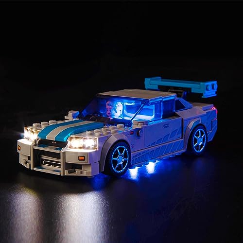 Kit de luz para Lego 76917 Speed Champions Nissan Skyline GT-R (no modelo de Lego), juego de iluminación LED compatible con Lego Nissan Skyline GT-R, luces de juguete creativas para adultos y niños