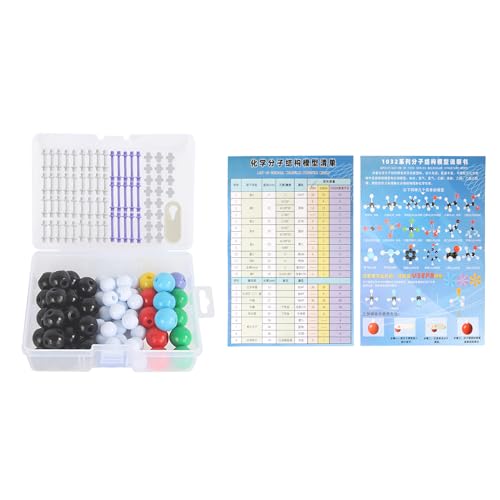 Kit de Modelos de Química Orgánica de 136 Piezas, Kit de Modelos Moleculares con Instrucciones de Enlaces de átomos, Kits de Ciencia para Niños, Juguetes, Juego de Química para