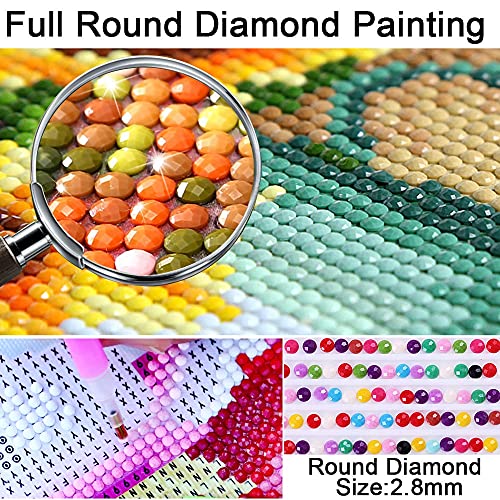 Kits de pintura de diamantes 5D, taladro completo para niños, kits de arte DIY para adultos, pintura de diamantes, rana, inodoro, jugando al golf, 30 cm × 40 cm