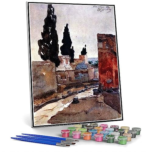 Kits de pintura DIY para adultos, pintura callejera Pompeyo por Vasily Surikov DIY pintura al óleo por números kits