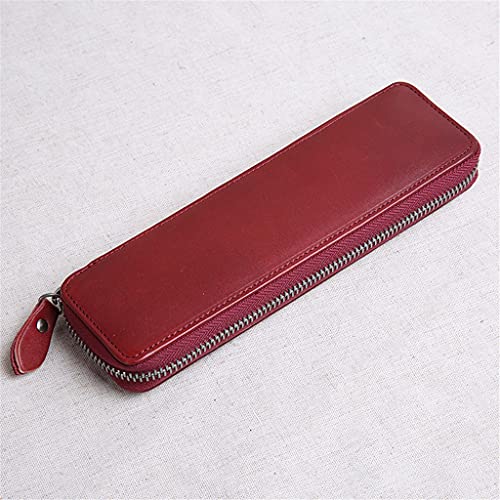 KJGLW Suministros de oficina de negocios Funda de lápiz de cuero genuino Primera capa Caja de lápiz de pluma de cuero Caja de herramientas Retro personalidad ( Color : 3-Pack , Size : 19.7*5.7*2.4cm )