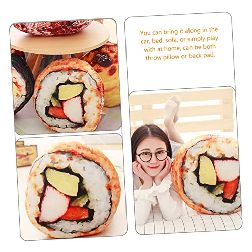 KJHBV Rollo Almohada De Sushi Simulada Comida De Cocina Juguetes De Almohada De Peluche De Sushi Almohadas Lindo Almohada Decorativa Algodón Almohada para La Rodilla Niño Merienda