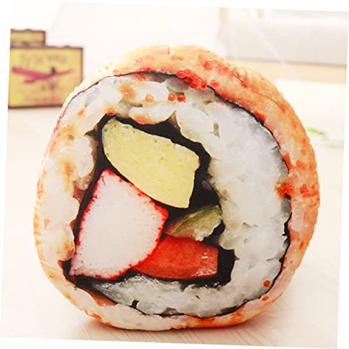 KJHBV Rollo Almohada De Sushi Simulada Comida De Cocina Juguetes De Almohada De Peluche De Sushi Almohadas Lindo Almohada Decorativa Algodón Almohada para La Rodilla Niño Merienda