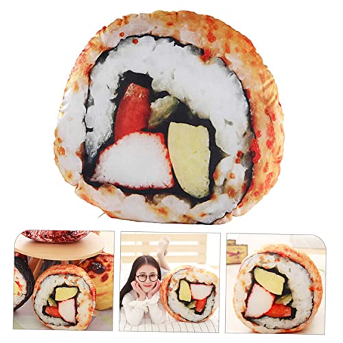 KJHBV Rollo Almohada De Sushi Simulada Comida De Cocina Juguetes De Almohada De Peluche De Sushi Almohadas Lindo Almohada Decorativa Algodón Almohada para La Rodilla Niño Merienda