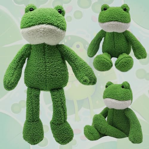 KJoet Peluche de Rana 40 cm Rana Verde Animal de Peluche Lindo Rana Peluche Muñeca Rana Regalo para Niños