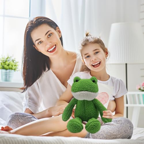 KJoet Peluche de Rana 40 cm Rana Verde Animal de Peluche Lindo Rana Peluche Muñeca Rana Regalo para Niños