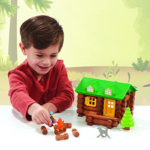 K'nex 00821 Lincoln Logs On The Trail Building Set, 59 Piece Learning Engineering Kit for Kids, Toys for Children Aged 3+