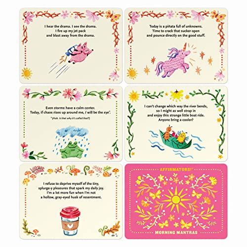 Knock Knock 10008 Afirmadores Mantras Mañana - Deck, tarjetas diarias y afirmaciones positivas (30 cartas)