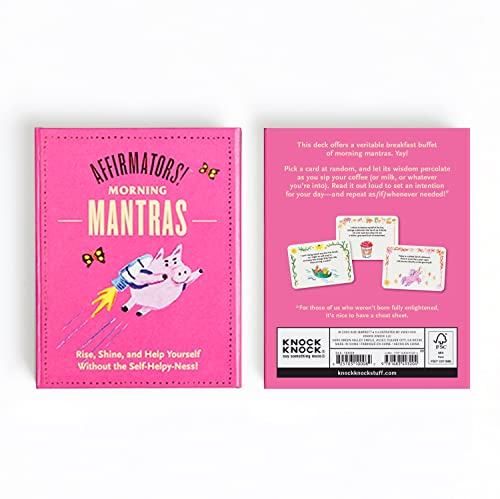 Knock Knock 10008 Afirmadores Mantras Mañana - Deck, tarjetas diarias y afirmaciones positivas (30 cartas)