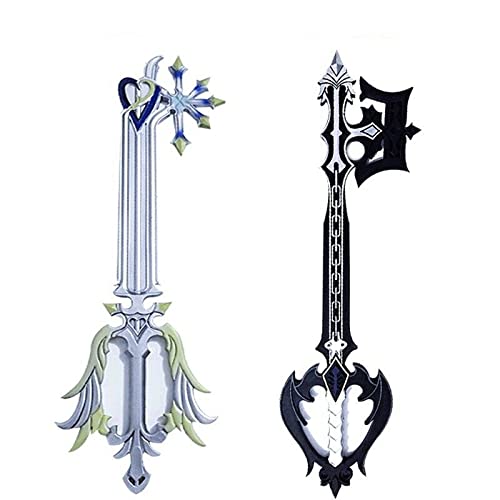 KOGUMA Kingdom Hearts Oblivion Keyblade Cosplay Espuma Prop Negro/Blanco (Blanco)