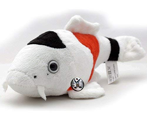 Koi KOHAKU poisson Nish ikigoi Carpe 22 cm Peluche de kuscheltiere. Biz