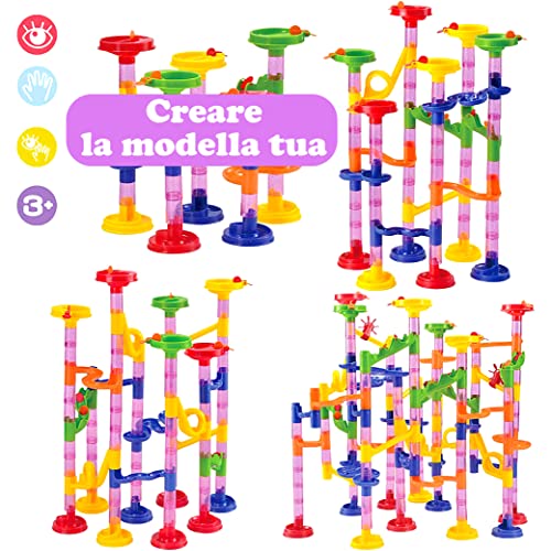 KOKOBOX Circuito Canicas Marble Run Juguetes Niños 3 4 5 Años Piezas Construccion Niños Juegos Niños Juguetes Montessori Juegos Infantiles Juguetes Educativos Motricidad Fina Regalo Niño Niña