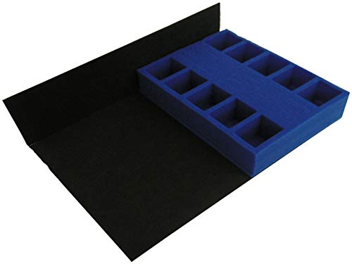 KR Caja de aluminio negra estándar con bandeja Chaos Space Marines Set, para 40 Cultistas, 20 CSM, 10 Términos