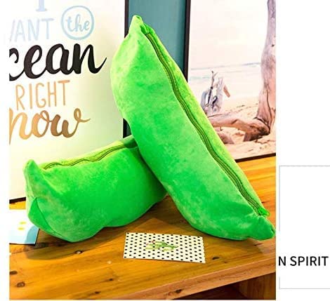 LAARNT Muñeco De Peluche Guisantes Verdes Suave Y Confortable Cojín De Almohada De Guisante Creativo Decoración del Hogar úNica Regalos para Niños 25CM