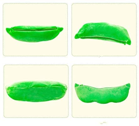 LAARNT Muñeco De Peluche Guisantes Verdes Suave Y Confortable Cojín De Almohada De Guisante Creativo Decoración del Hogar úNica Regalos para Niños 25CM