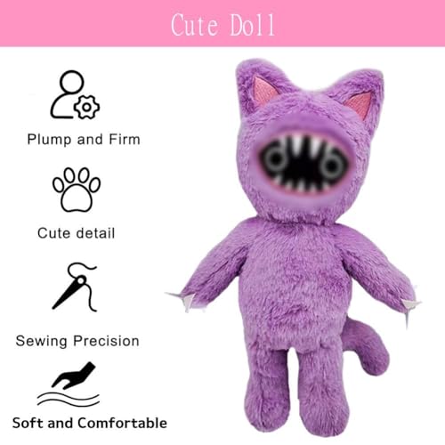 LabDip 25cm Muñeco De Gatito Morado Joyvile Muñeco De Peluche Muñeco Lindo Muñeco De Peluche De Gatito del Personaje del Juego Educativo Joyvile Regalo para Niños y Niñas De 7 a 14 Años (Morado)