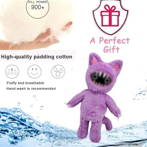 LabDip 25cm Muñeco De Gatito Morado Joyvile Muñeco De Peluche Muñeco Lindo Muñeco De Peluche De Gatito del Personaje del Juego Educativo Joyvile Regalo para Niños y Niñas De 7 a 14 Años (Morado)