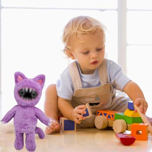 LabDip 25cm Muñeco De Gatito Morado Joyvile Muñeco De Peluche Muñeco Lindo Muñeco De Peluche De Gatito del Personaje del Juego Educativo Joyvile Regalo para Niños y Niñas De 7 a 14 Años (Morado)