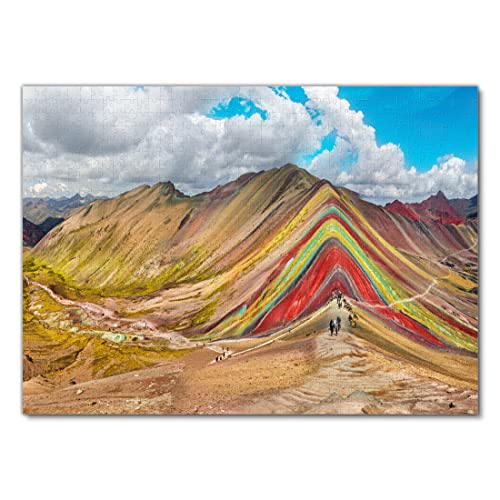 Lais Puzzle Escena de Senderismo en Vinicunca, región de Cuzco, Perú Rainbow Mountain 1000 Piezas