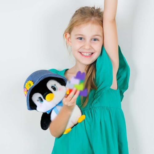 LAjuu Peluche de Pingüino, Pingüino de Peluche de Juguete de Peluche, Juguete de Peluche Dibujos Animados, para Niños y Bebés para Jugar, Abrazar y Coleccionar, 25cm