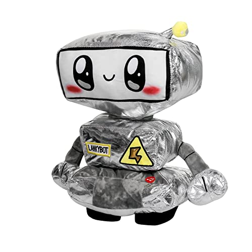 LANKYBOX Cyborg Plush Toy,LED Cyborg Soft Stuffed Plush Toy,Detachable Cute Robot Doll,Best Gift for Kids and Fans (lankybot)